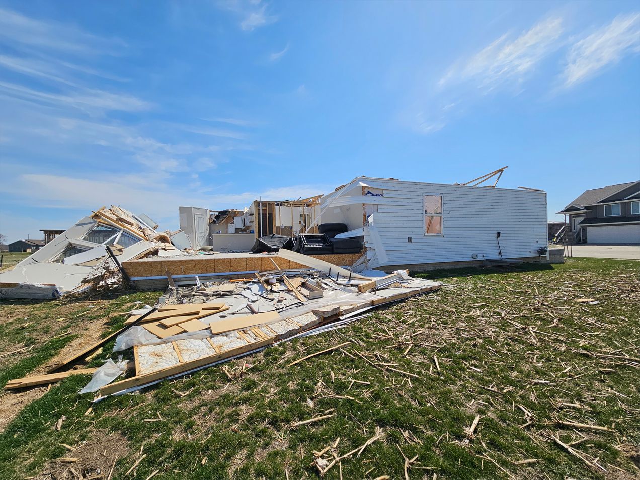 A house being demolished