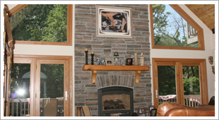 Fireplace in a living room