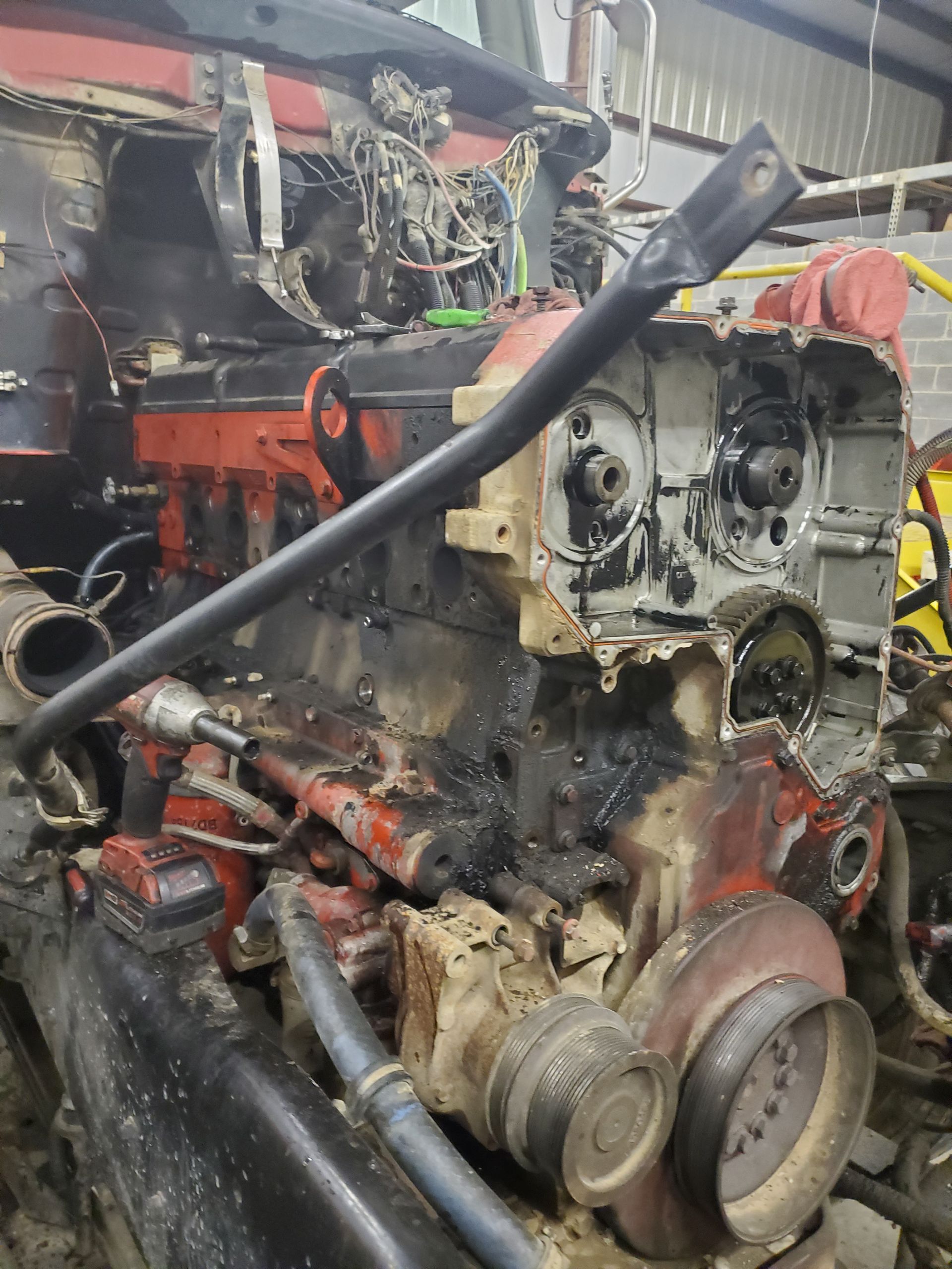 Truck engine maintenance