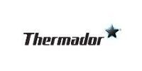 The Thermador brand logo in black text with a stylized star symbol to the right.