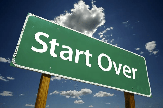 Start Over Sign