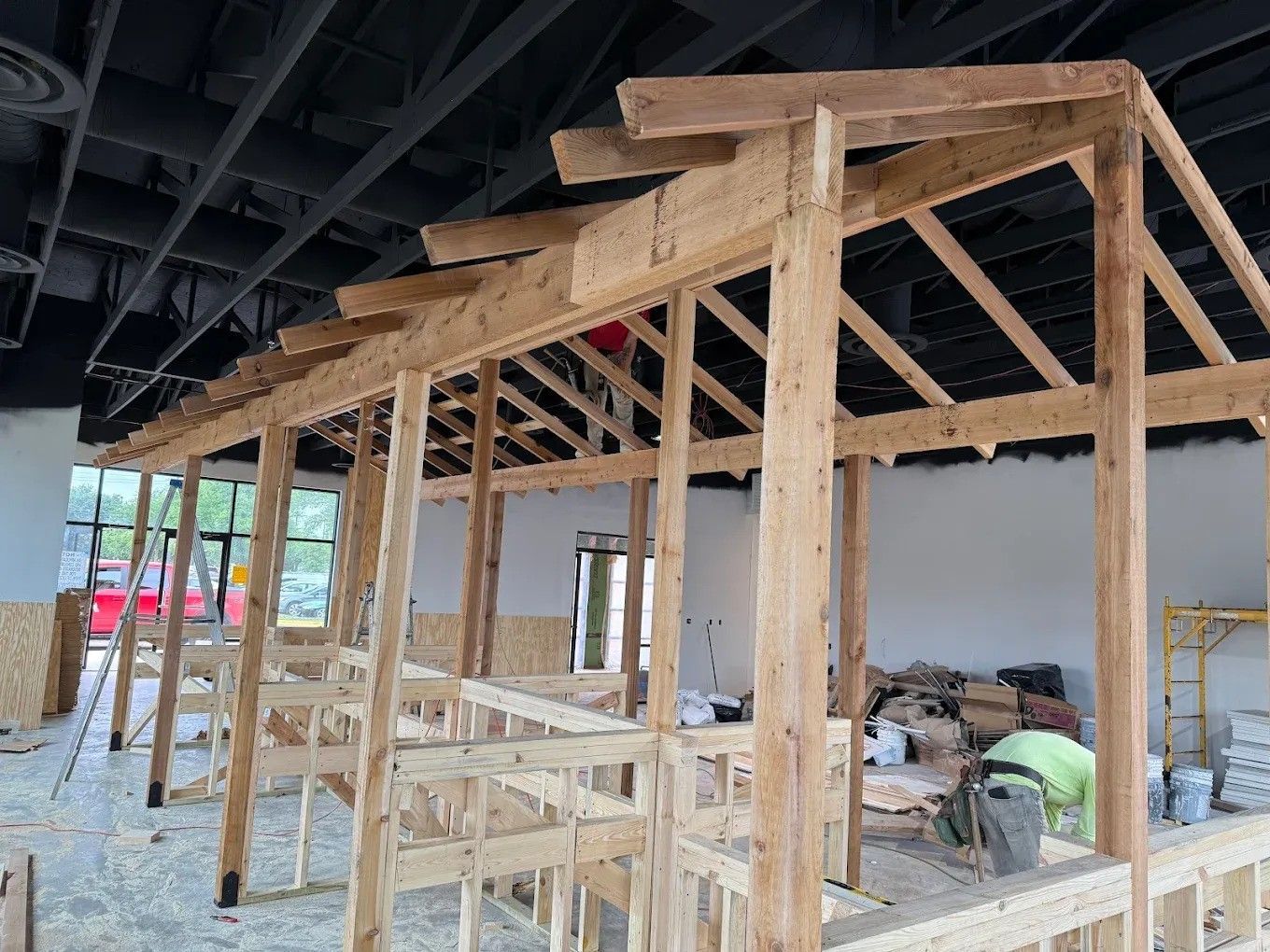 Construction inside a building