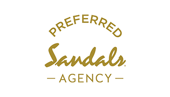 The logo for preferred sandals agency is on a white background.