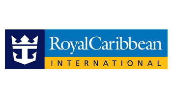 A blue and yellow logo for royal caribbean international