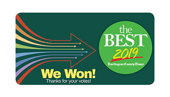 A sticker that says `` we won ! thanks for your votes ! ''