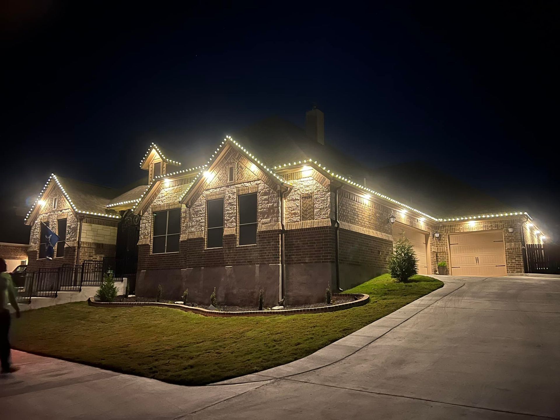 Beautiful landscape with lights.