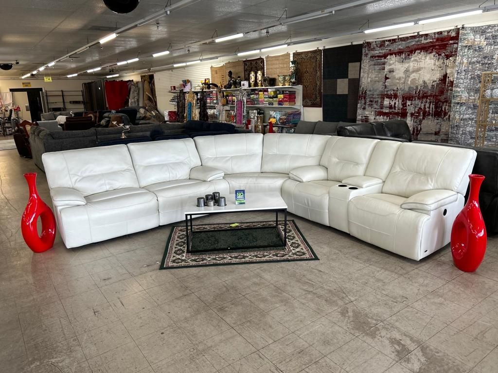 Sectional furniture  - white leather