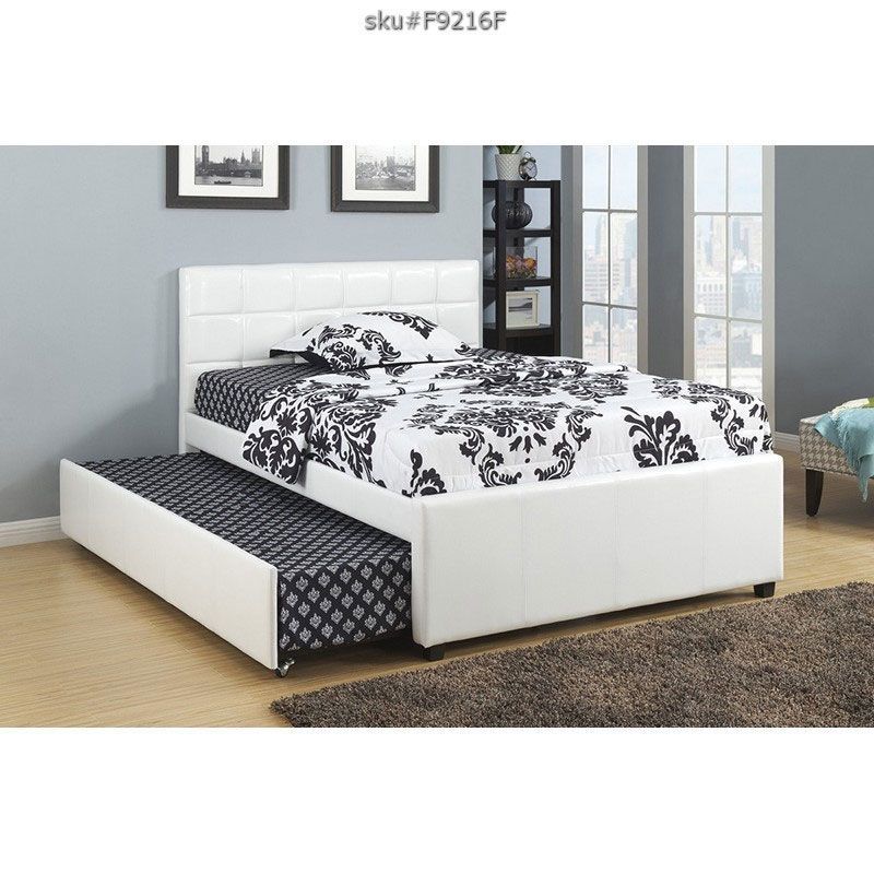 white full trundle bed
