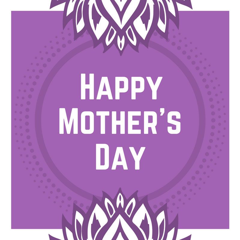 A purple sign that says happy mother 's day
