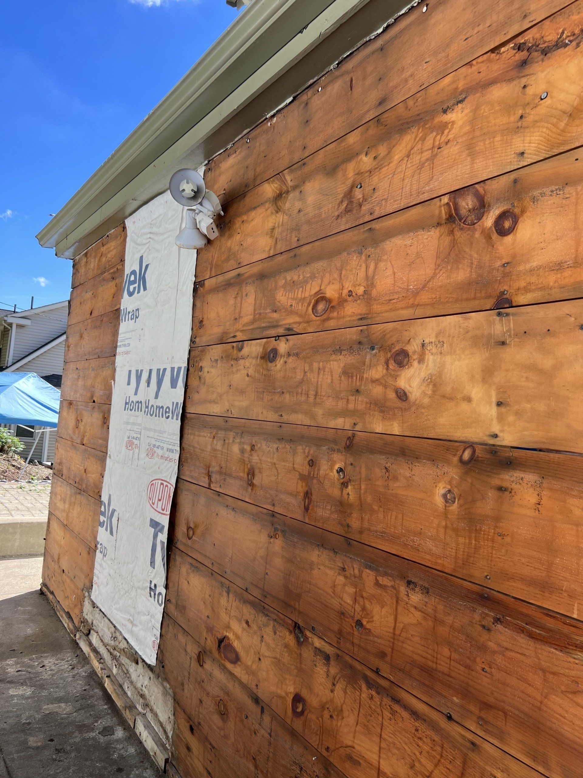 Siding with Tyvek HomeWrap