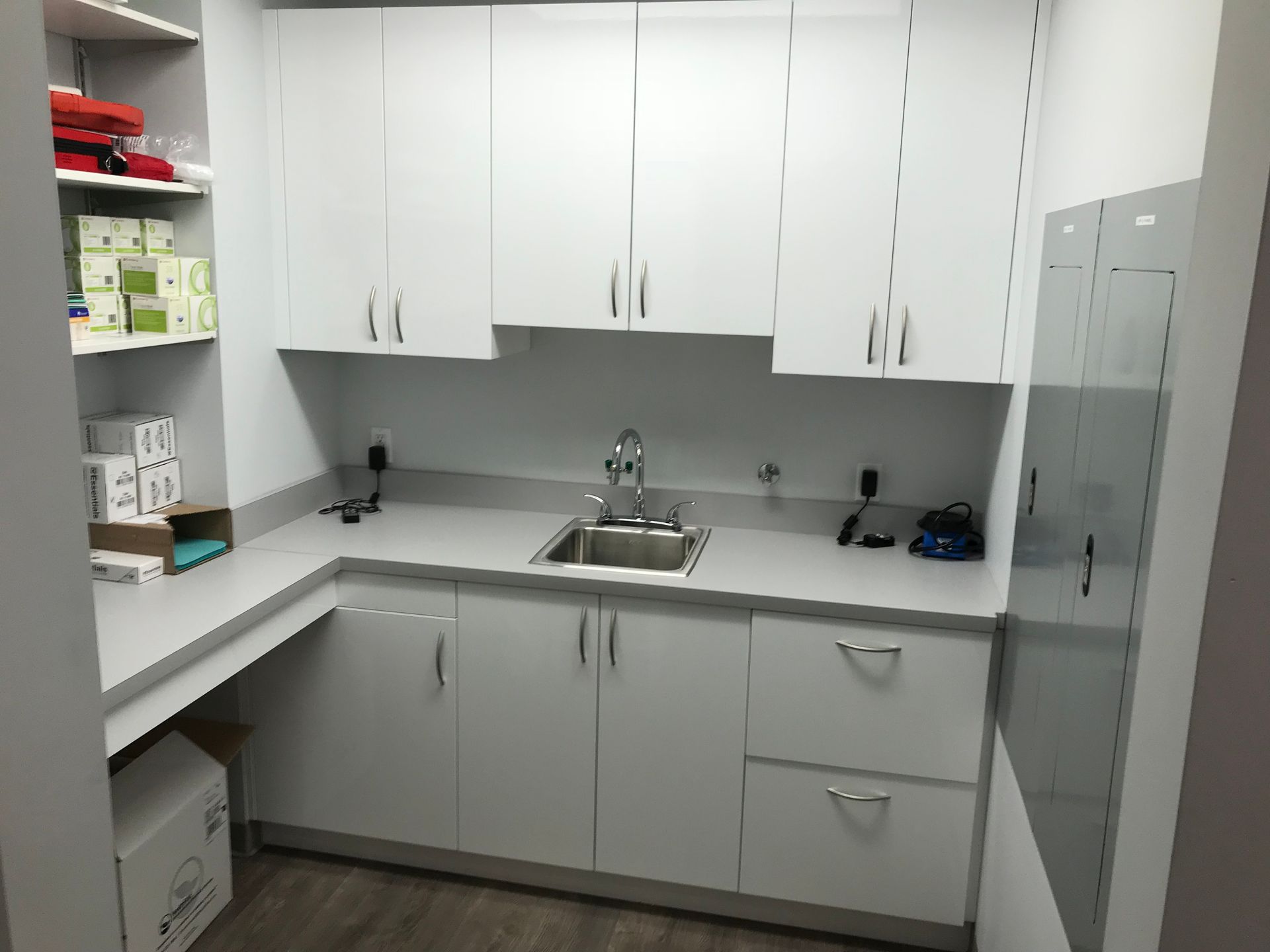 huge dental cabinetry with sink