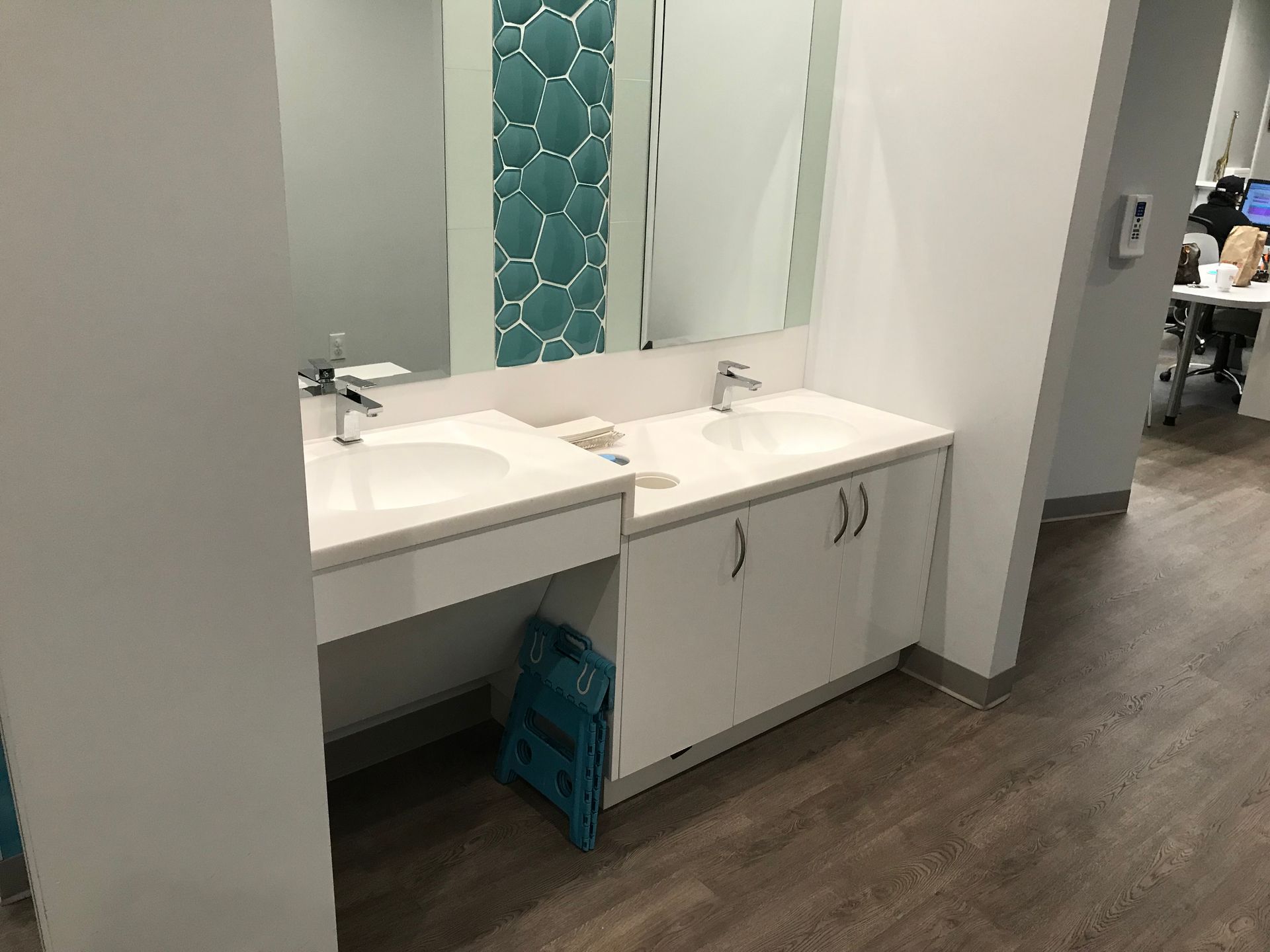 regular sink and kiddie sink