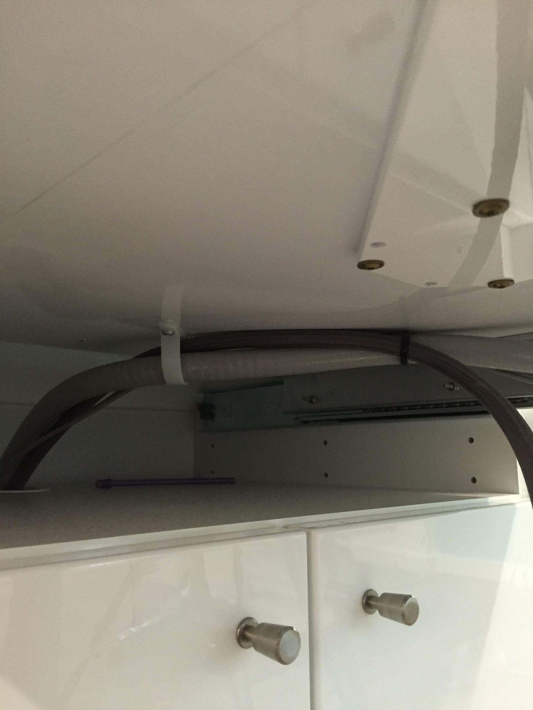 tubes tied under the table