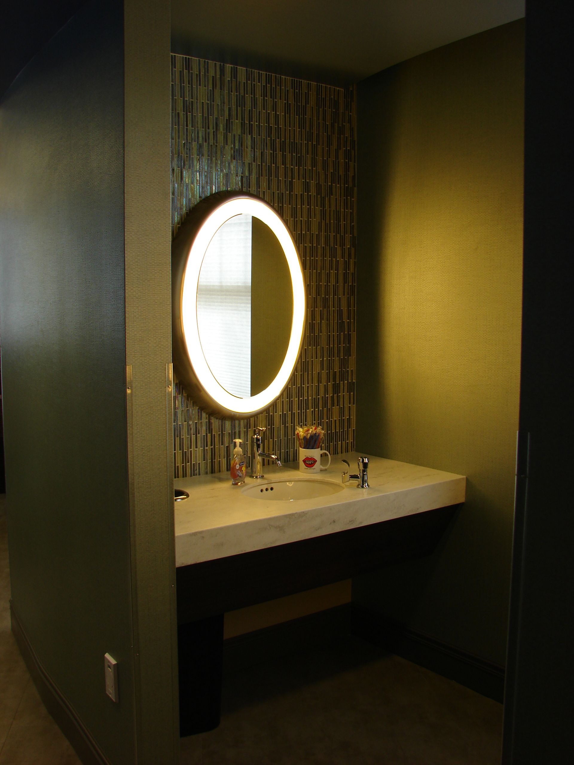 modern toothbrush area