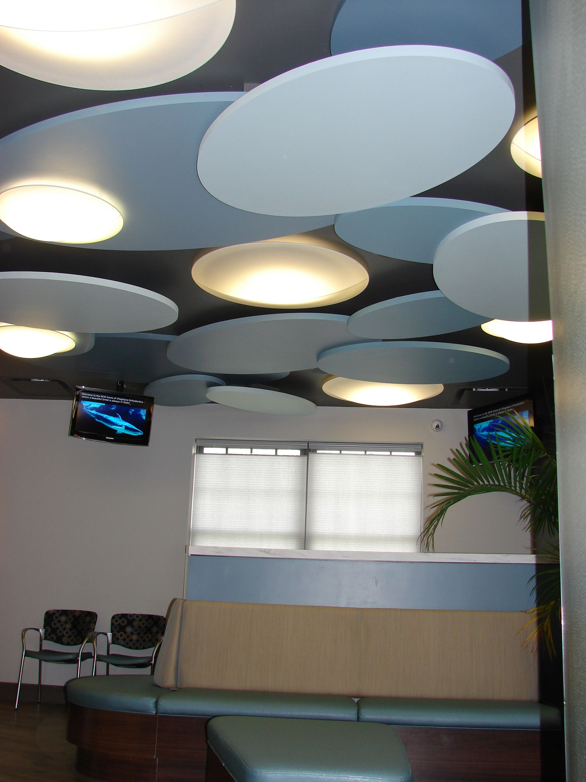 waiting area with beautiful ceiling