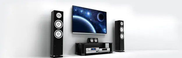 TV and speakers