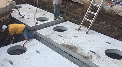 Tank in a series of 3 installed commerical