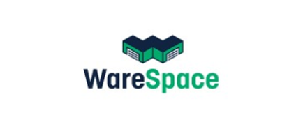 WareSpace logo with green and navy text and a stylized warehouse icon above it