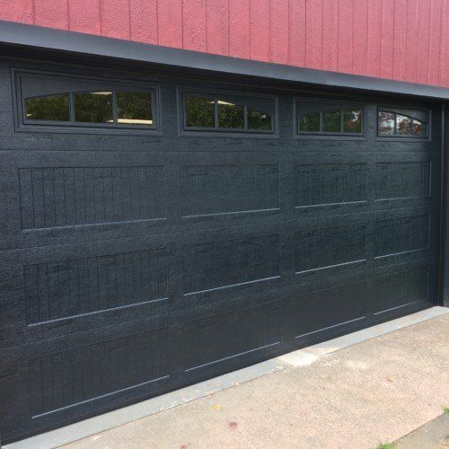 Black Haas Garage Door