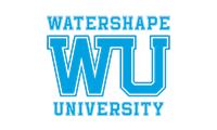 Watershape University logo: blue