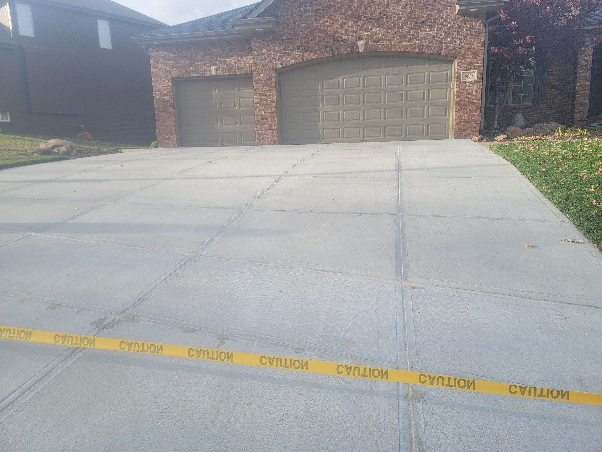 caulked driveway