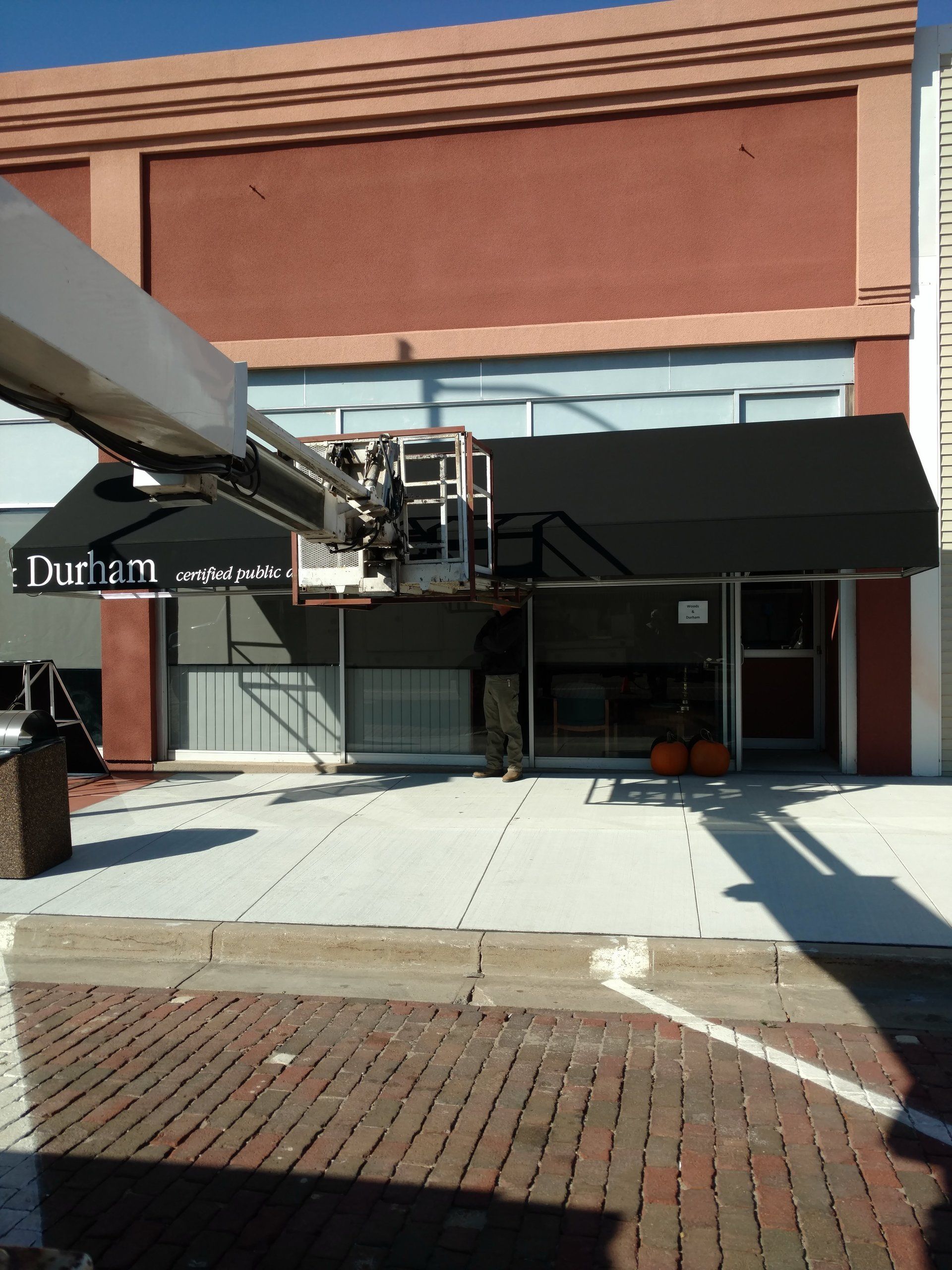 Building sign installation