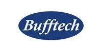 Bufftech logo: white text on a blue oval.