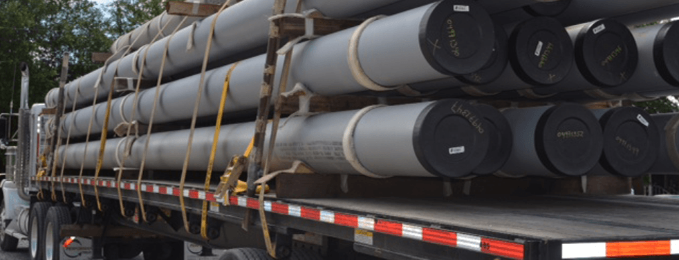 Pipes on the truck