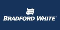 Bradford White logo in white on a dark blue background