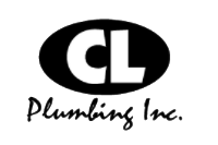 CL Plumbing Inc. logo in black text with an oval &ldquo;CL&rdquo; mark above the company name.