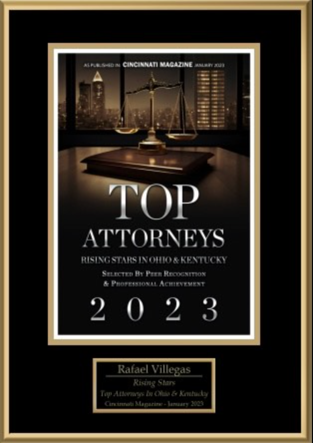 A framed award plaque for 