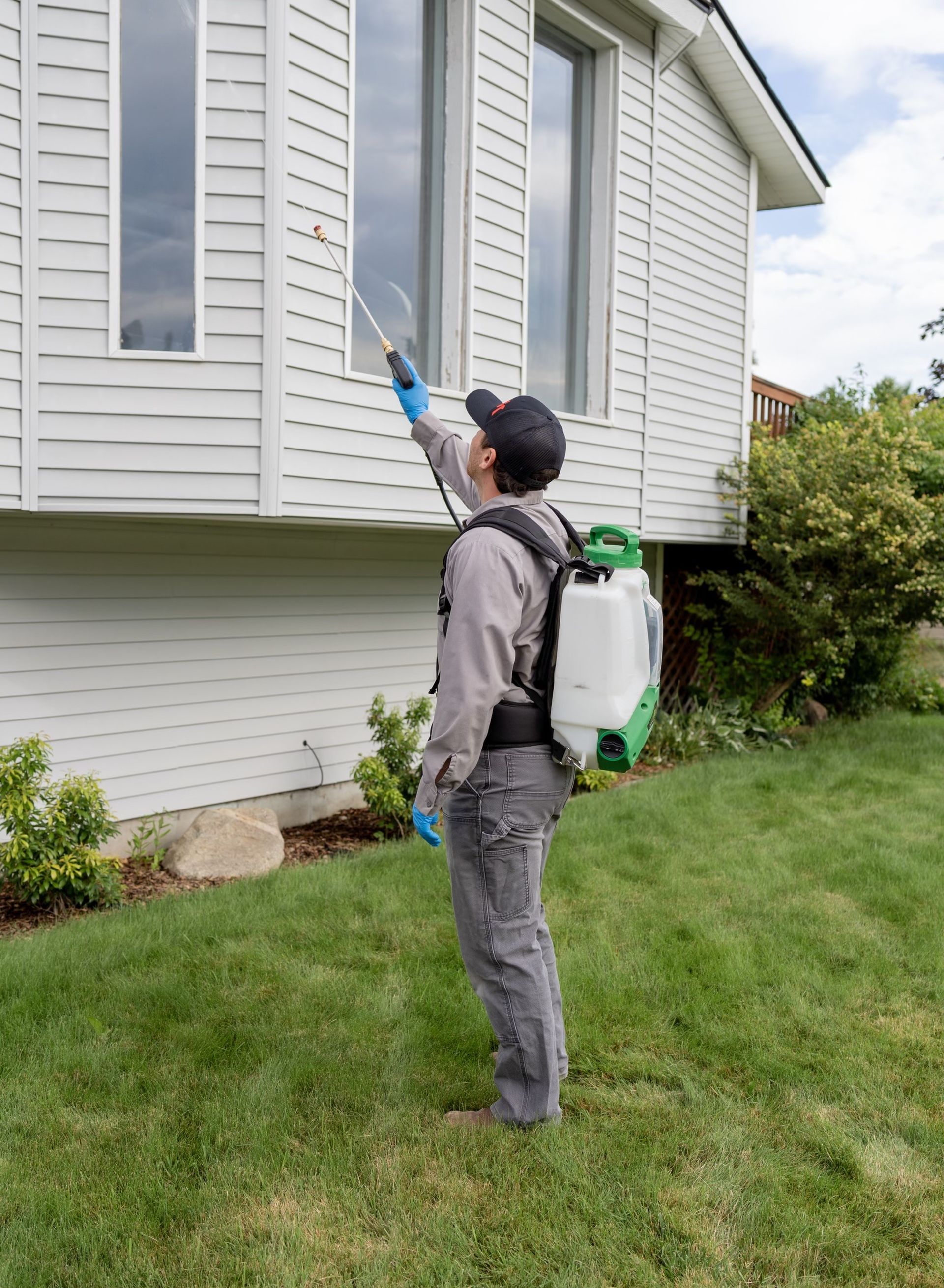 Exterior pest control spray