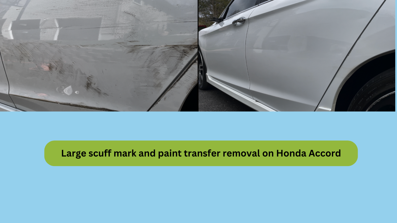 A before and after photo of a honda accord