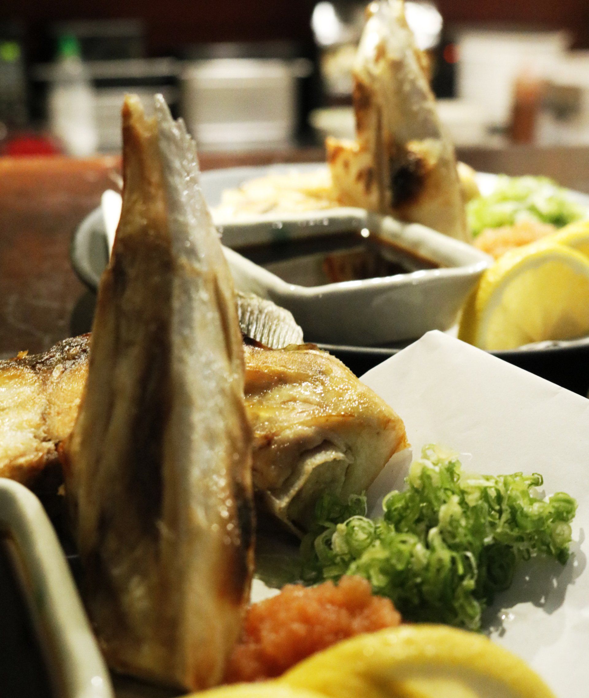 A close up of a plate of food on a table