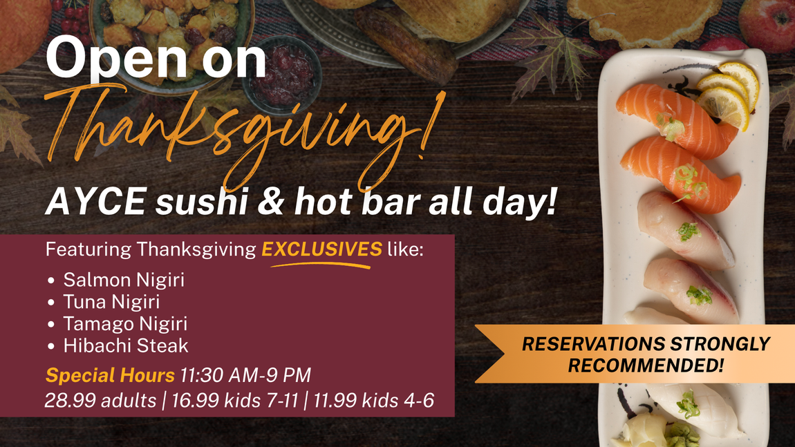 Thanksgiving at Totto Sushi & Grill!