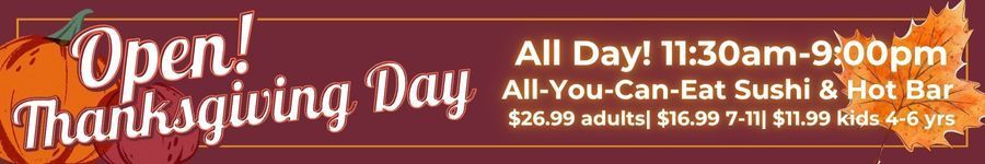 Thanksgiving Feast event from November 21-30 with autumn leaves illustration.