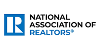 The National Association of Realtors logo, featuring a blue square with a white 