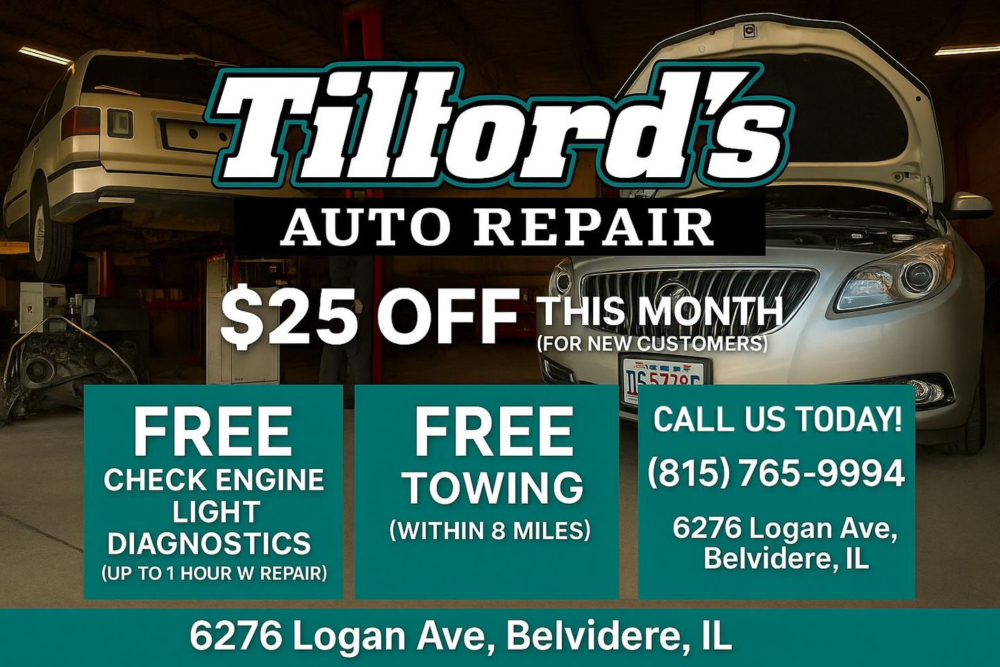 Tilford's Towing and Recovery LLC Automotive Repair flyer