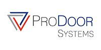 ProDoor Systems logo in blue, gray, and orange with stylized triangular icon