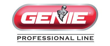 Genie Professional Line logo in red and black with a stylized genie figure