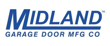 Midland Garage Door Mfg Co blue and gray company logo