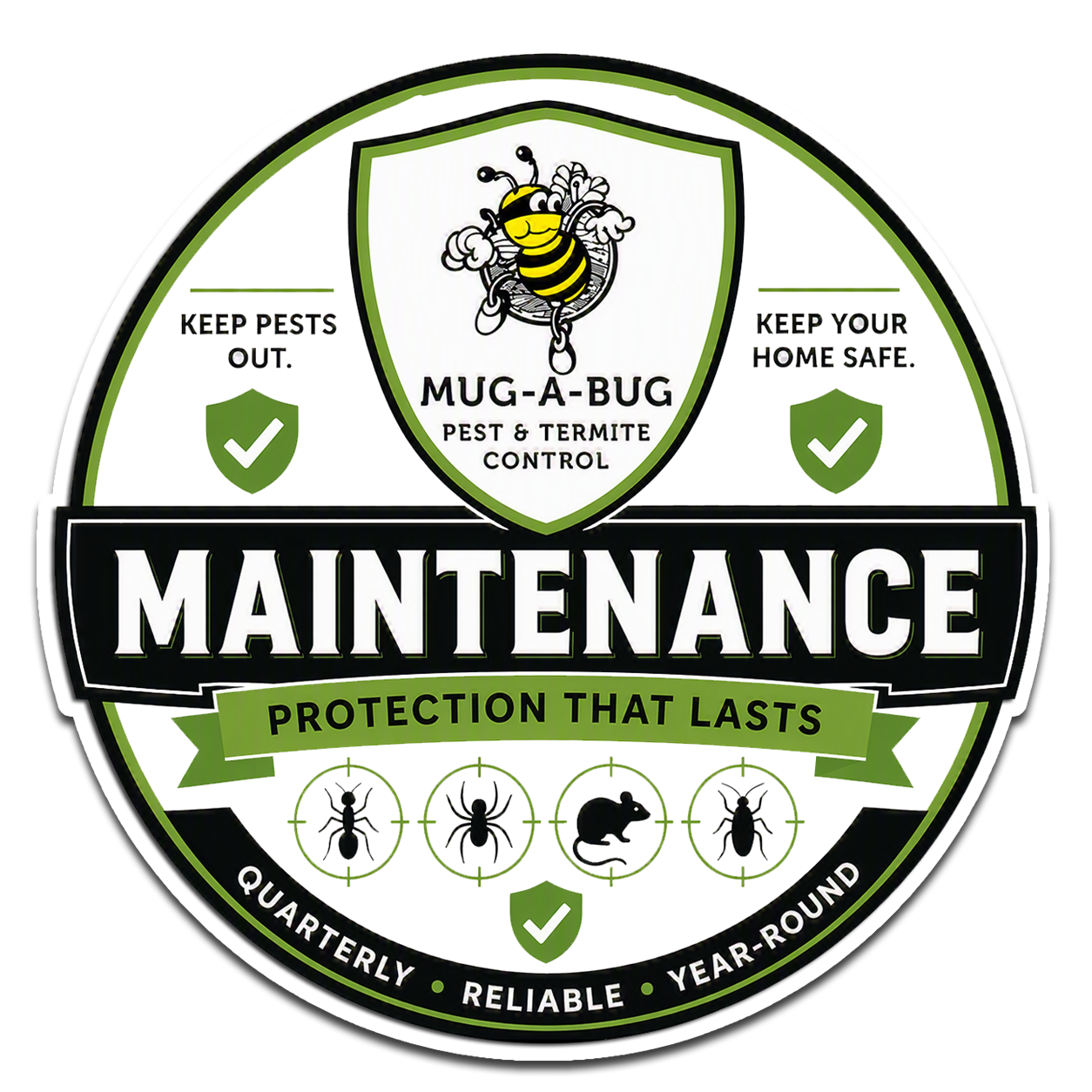 Mug-A-Bug Pest Control Maintenance - Badge