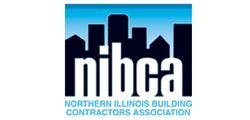 NIBCA logo with city skyline silhouette and Northern Illinois Building Contractors Association text.