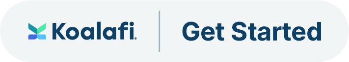 Koalafi logo and Get Started button.