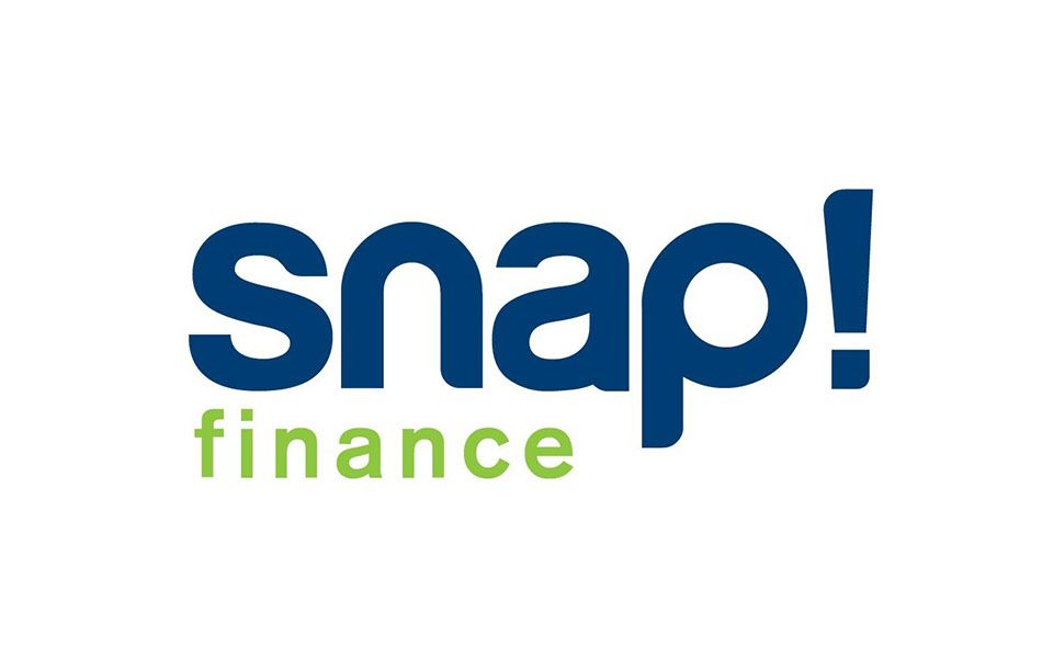 Logo for Snap Finance. Dark blue 