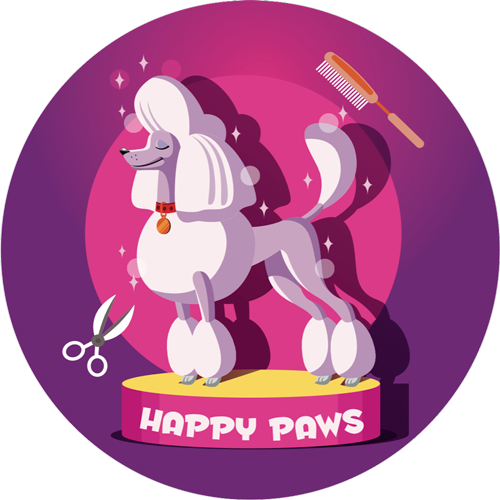 Happy Paws Grooming Salon Logo