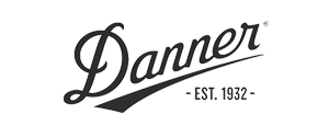 Danner logo: Black script