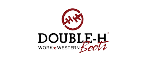 Logo for Double-H Boots, featuring a circular design with