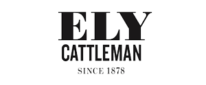 Ely Cattleman logo, text in black on a white background.