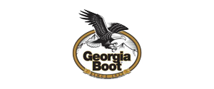 Georgia Boot logo with an eagle over a mountain scene and the brand's name.